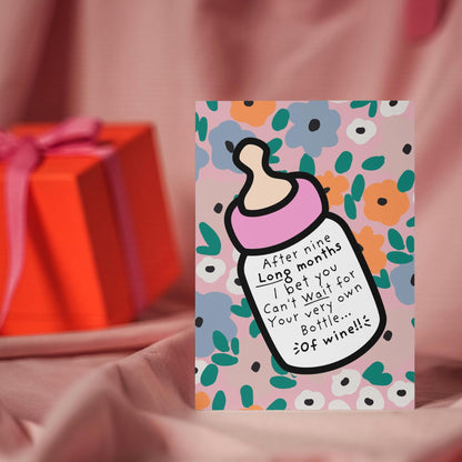 Funny Baby girl Congratulations Card | New Baby Card for Mum | Humour Gift for New Mum |  Baby Shower Greeting card