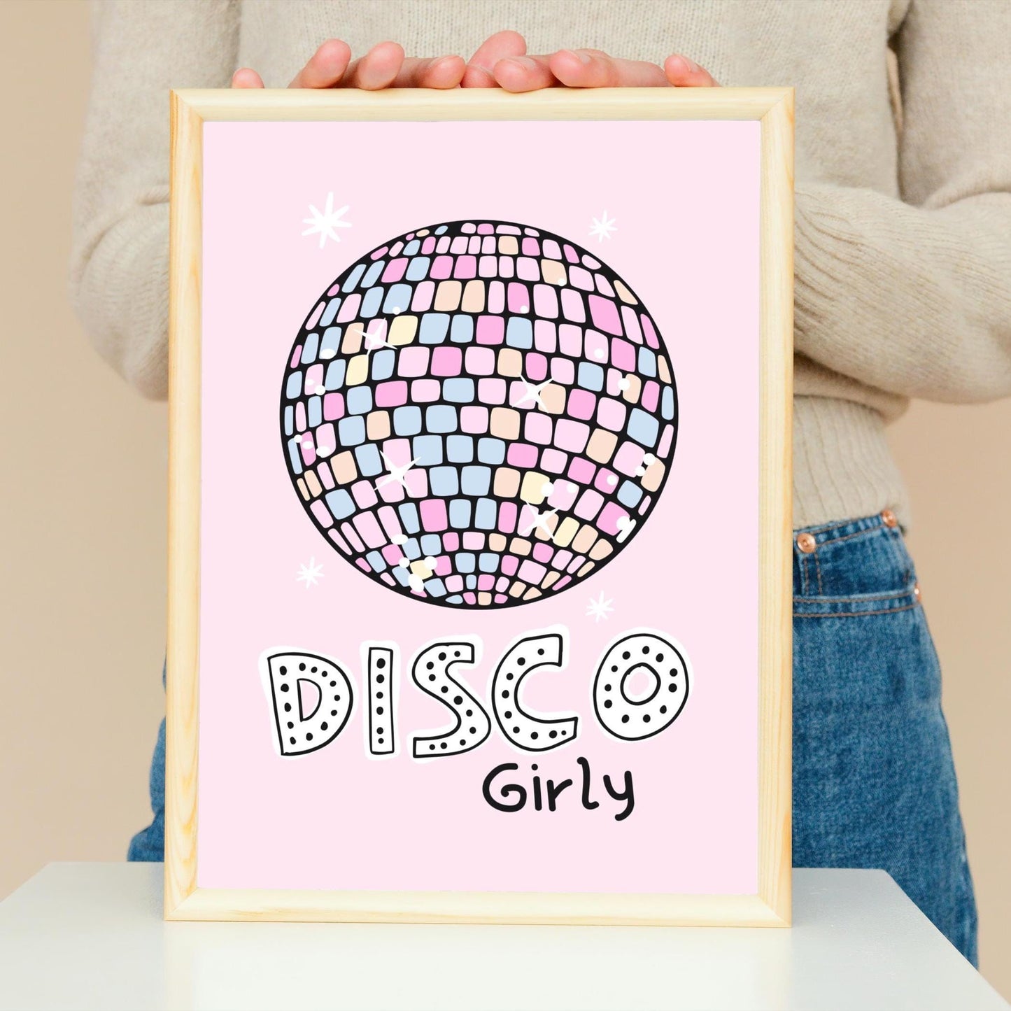 Disco Ball Art Print for Girls' Room | Instant Digital Download | Beautiful A4 Wall Decor