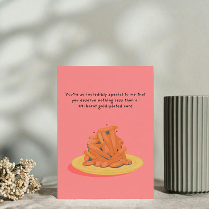 Funny 24K Gold Card for Valentine's Day | Cheeky Card for Wife, Husband, Girlfriend, Boyfriend | Unique valentine's gift