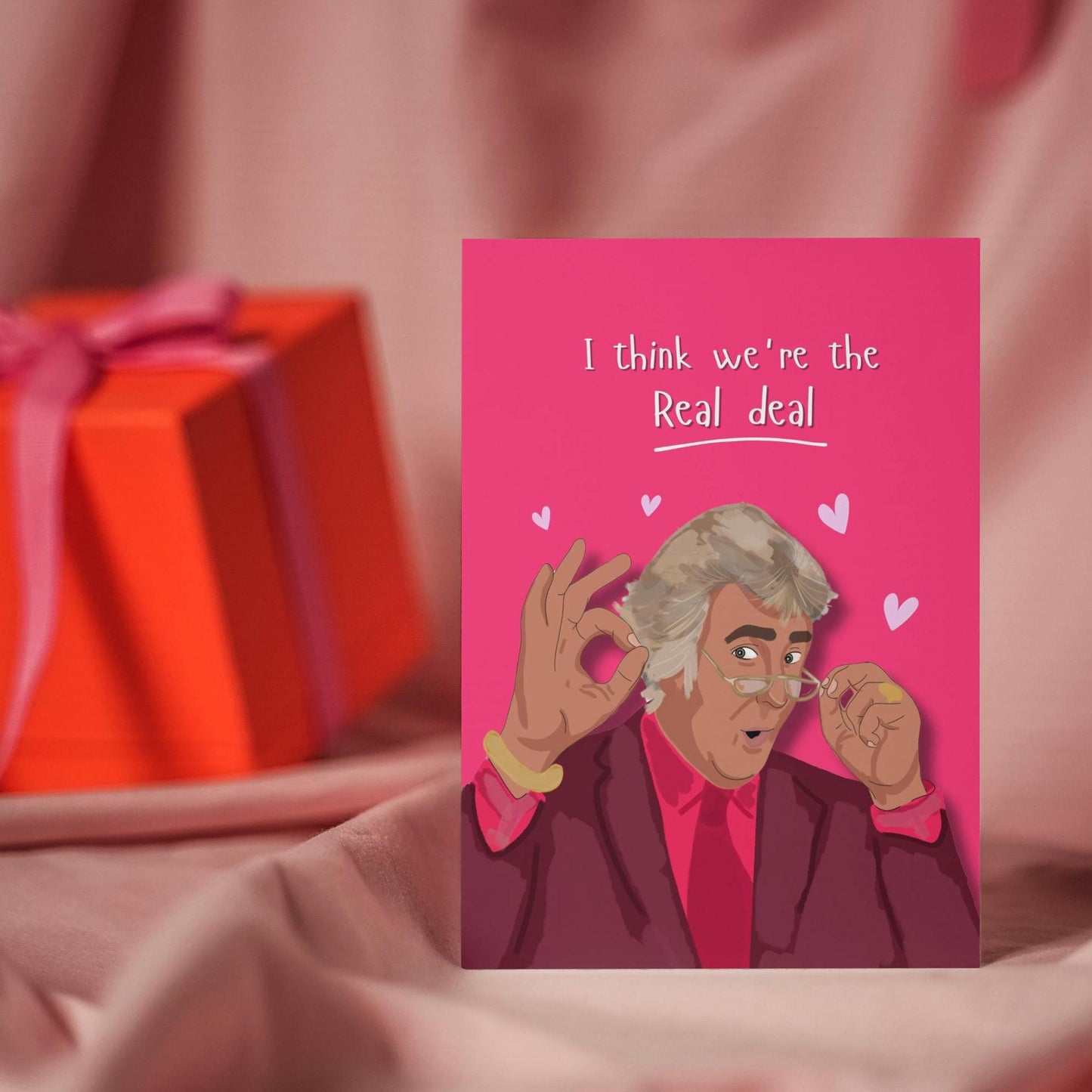 Funny David Dickinson Valentine's Card - Dickinson's Real Deal Anniversary Card - Humorous Love Card for Him or Her