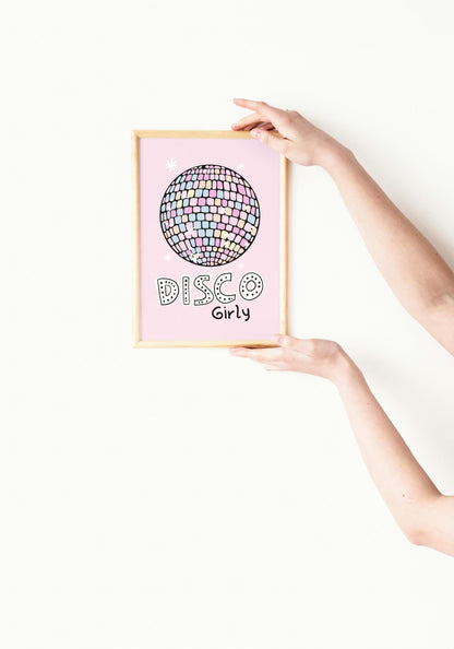 Disco Ball Art Print for Girls' Room | Instant Digital Download | Beautiful A4 Wall Decor