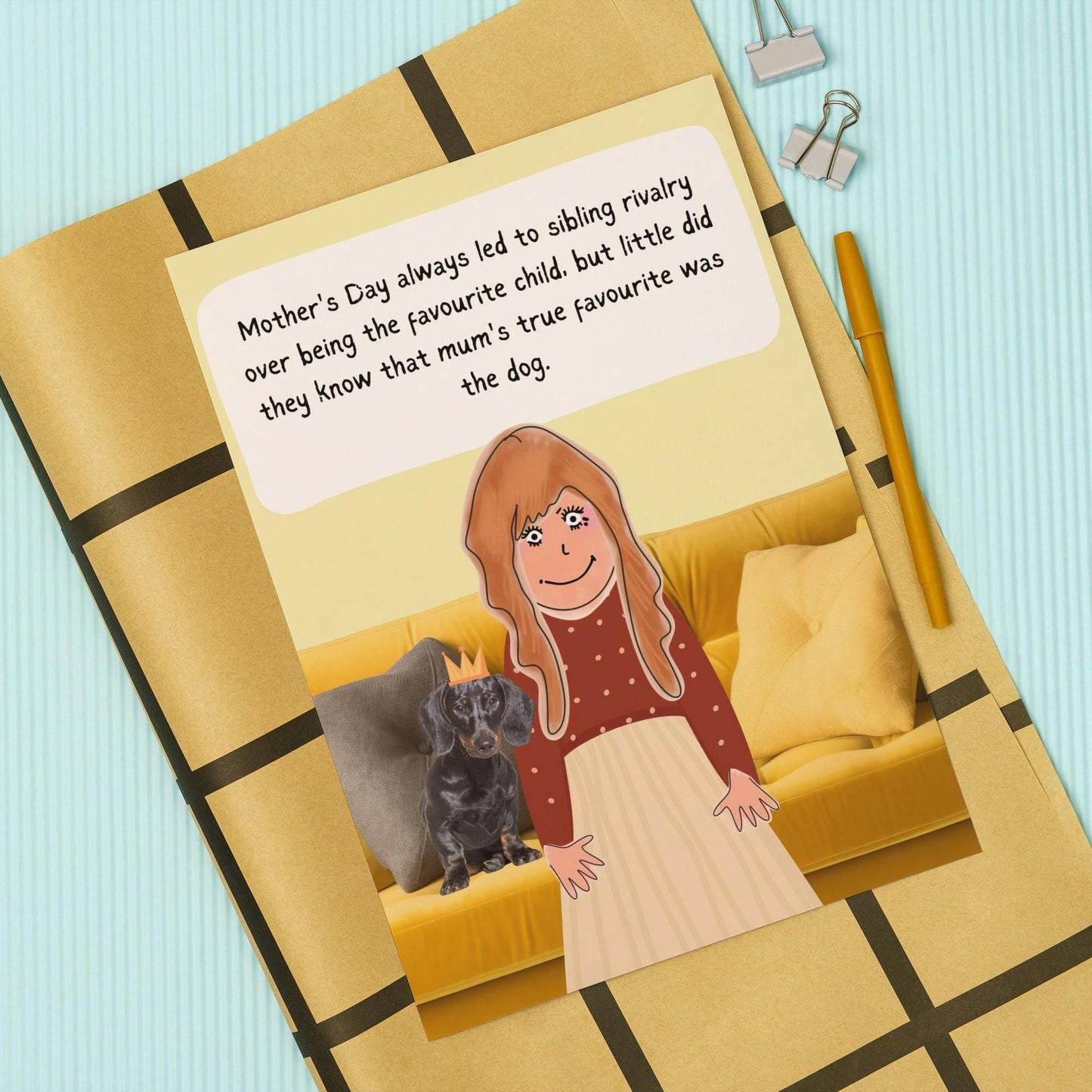 Hilarious Mother's Day Card for Dog Mum – Funny Design for Kids & Furry Friends – Perfect for Mum's Favourite!