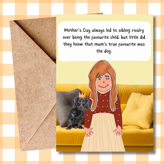 Hilarious Mother's Day Card for Dog Mum – Funny Design for Kids & Furry Friends – Perfect for Mum's Favourite!