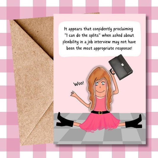 Hilarious Congratulations Card - Funny New Job Card - Comical Illustration for Job Success - Perfect for Celebrating Career Achievements