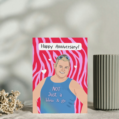 Funny Benidorm Fans Anniversary Card – Blow and Go – TV Sitcom Fan Gift