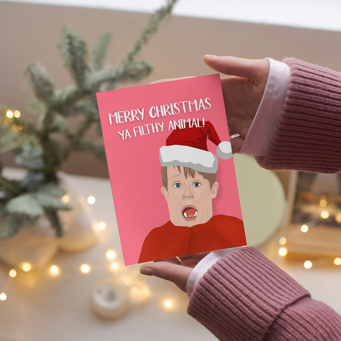 Funny Home Alone Christmas Card | Merry Christmas Ya Filthy Animal