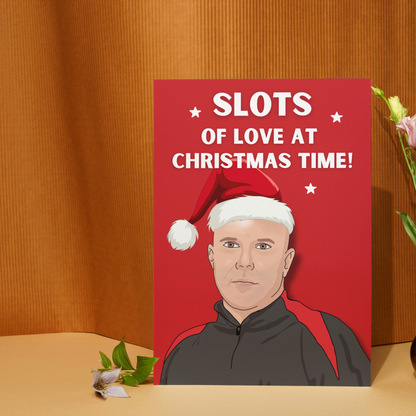 Arne Slot Liverpool fc Football Premier League Slots of love Christmas Card - For him, For her, For Liverpool supporters, For reds fans