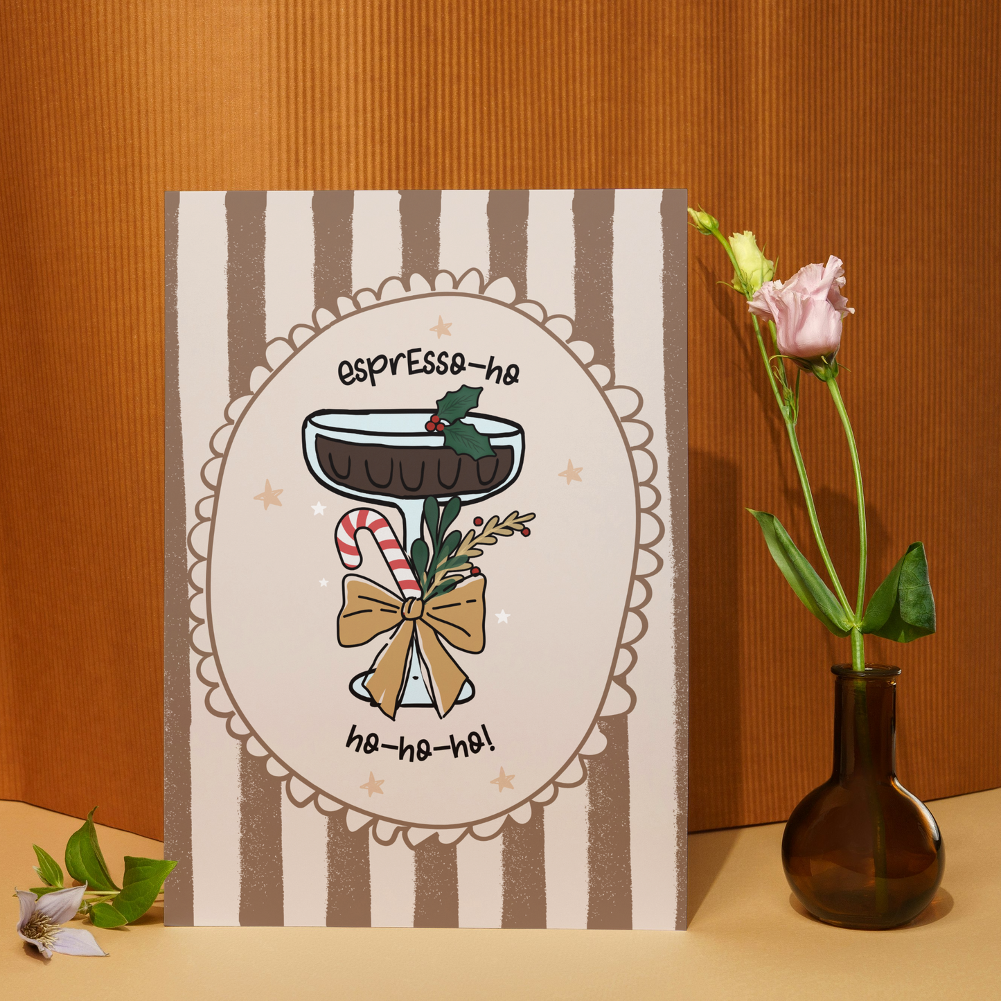 Espresso Martini Christmas Card – Pun Holiday Greeting